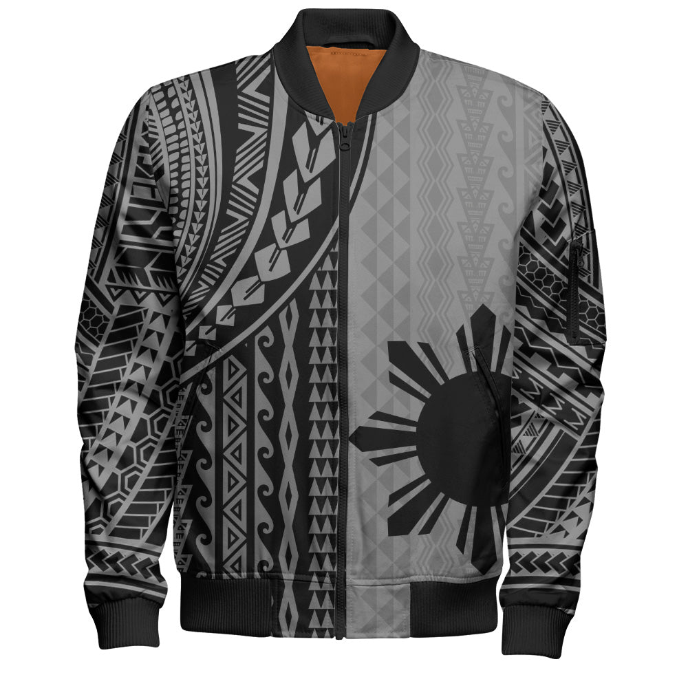Philippines Filipinos Bomber Jacket Polynesian Tattoo