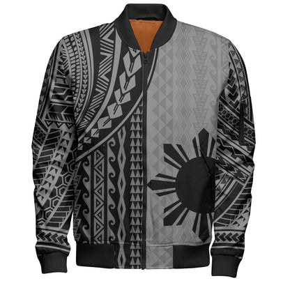 Philippines Filipinos Bomber Jacket Polynesian Tattoo