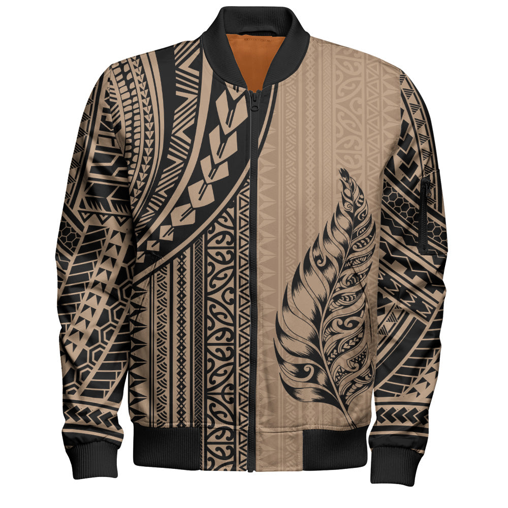 New Zealand Bomber Jacket Polynesian Tattoo