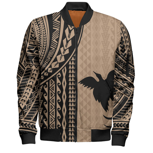 Papua New Guinea Bomber Jacket Polynesian Tattoo