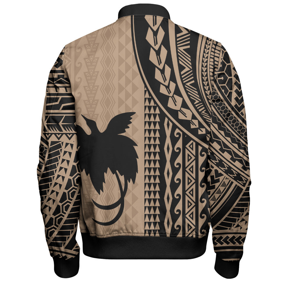 Papua New Guinea Bomber Jacket Polynesian Tattoo
