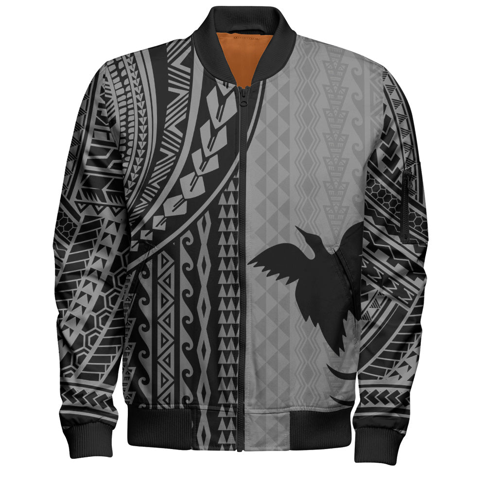 Papua New Guinea Bomber Jacket Polynesian Tattoo