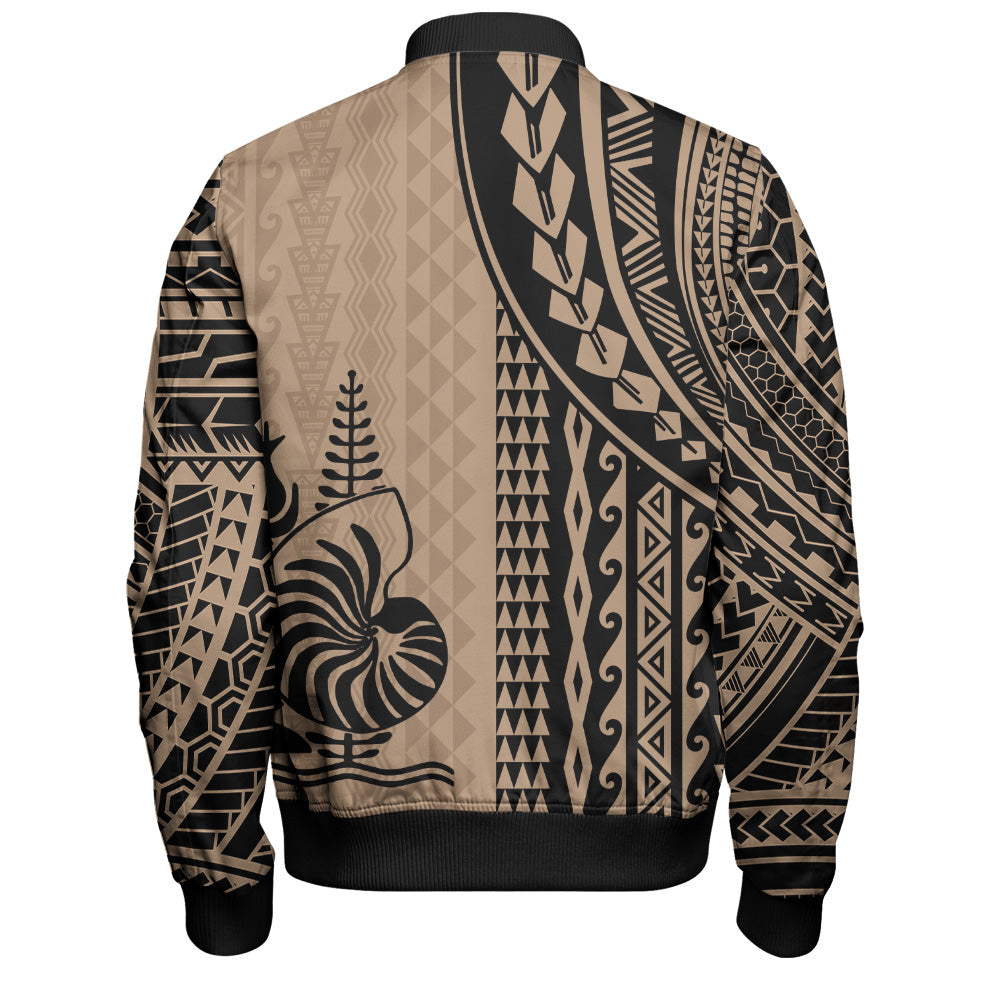 New Caledonia Bomber Jacket Polynesian Tattoo