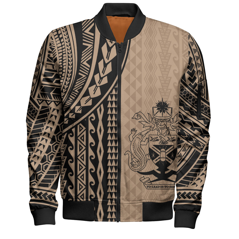 Solomon Islands Bomber Jacket Polynesian Tattoo