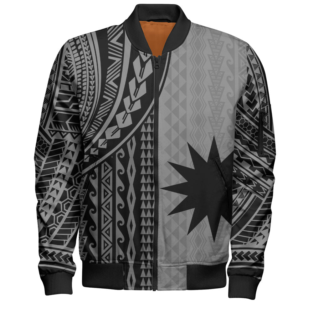 Nauru Bomber Jacket Polynesian Tattoo
