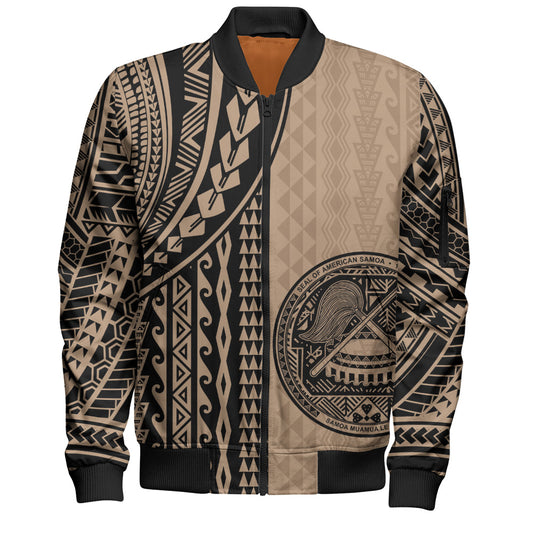 American Samoa Bomber Jacket Polynesian Tattoo