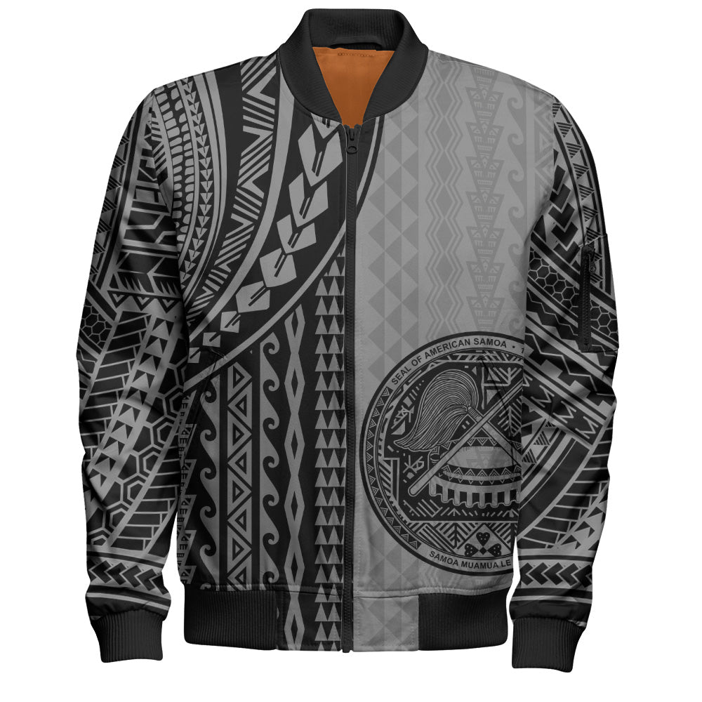 American Samoa Bomber Jacket Polynesian Tattoo