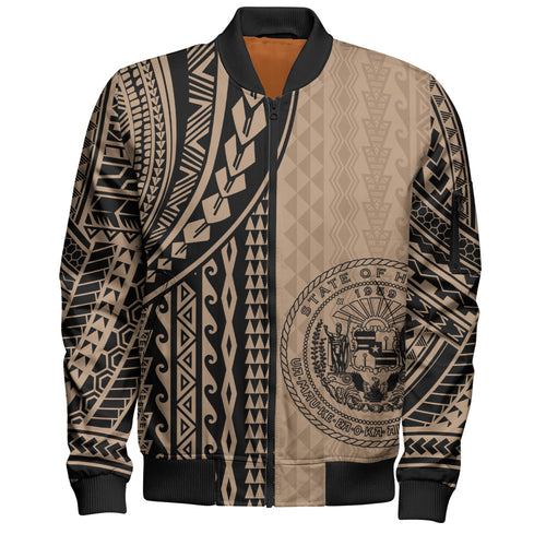 Hawaii Bomber Jacket Polynesian Tattoo