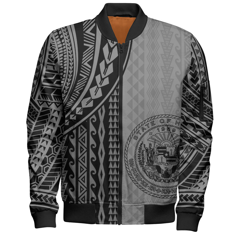 Hawaii Bomber Jacket Polynesian Tattoo