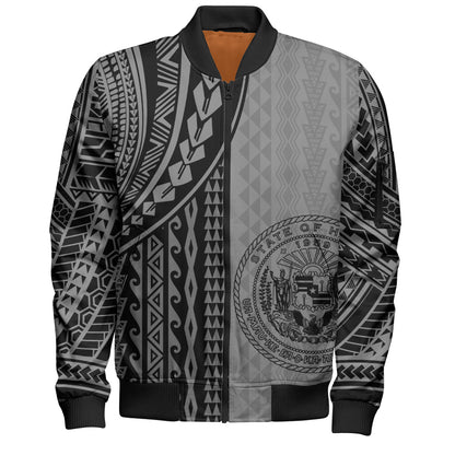 Hawaii Bomber Jacket Polynesian Tattoo