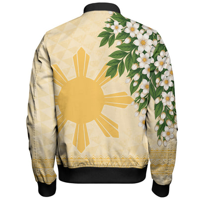 Philippines Filipinos Bomber Jacket Sampaguita Sunshine Bloom Style