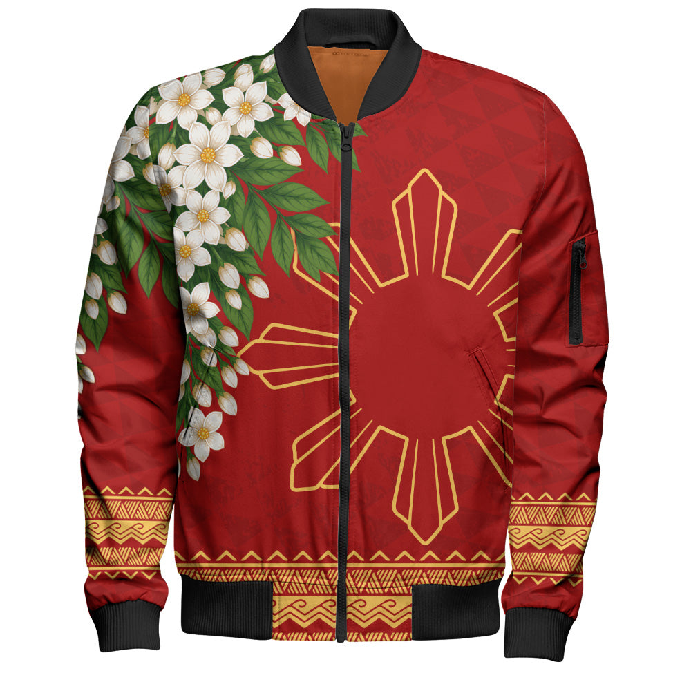 Philippines Filipinos Bomber Jacket Sampaguita Sunshine Bloom Style
