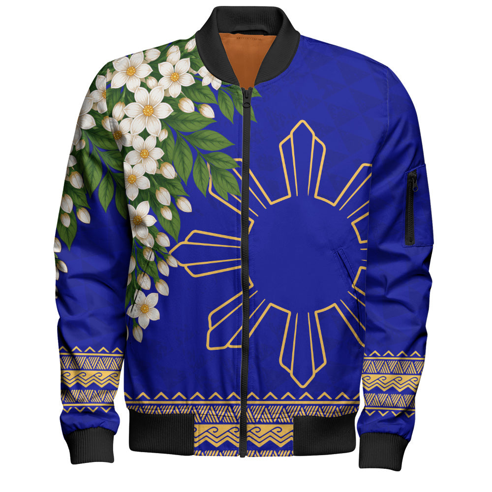 Philippines Filipinos Bomber Jacket Sampaguita Sunshine Bloom Style