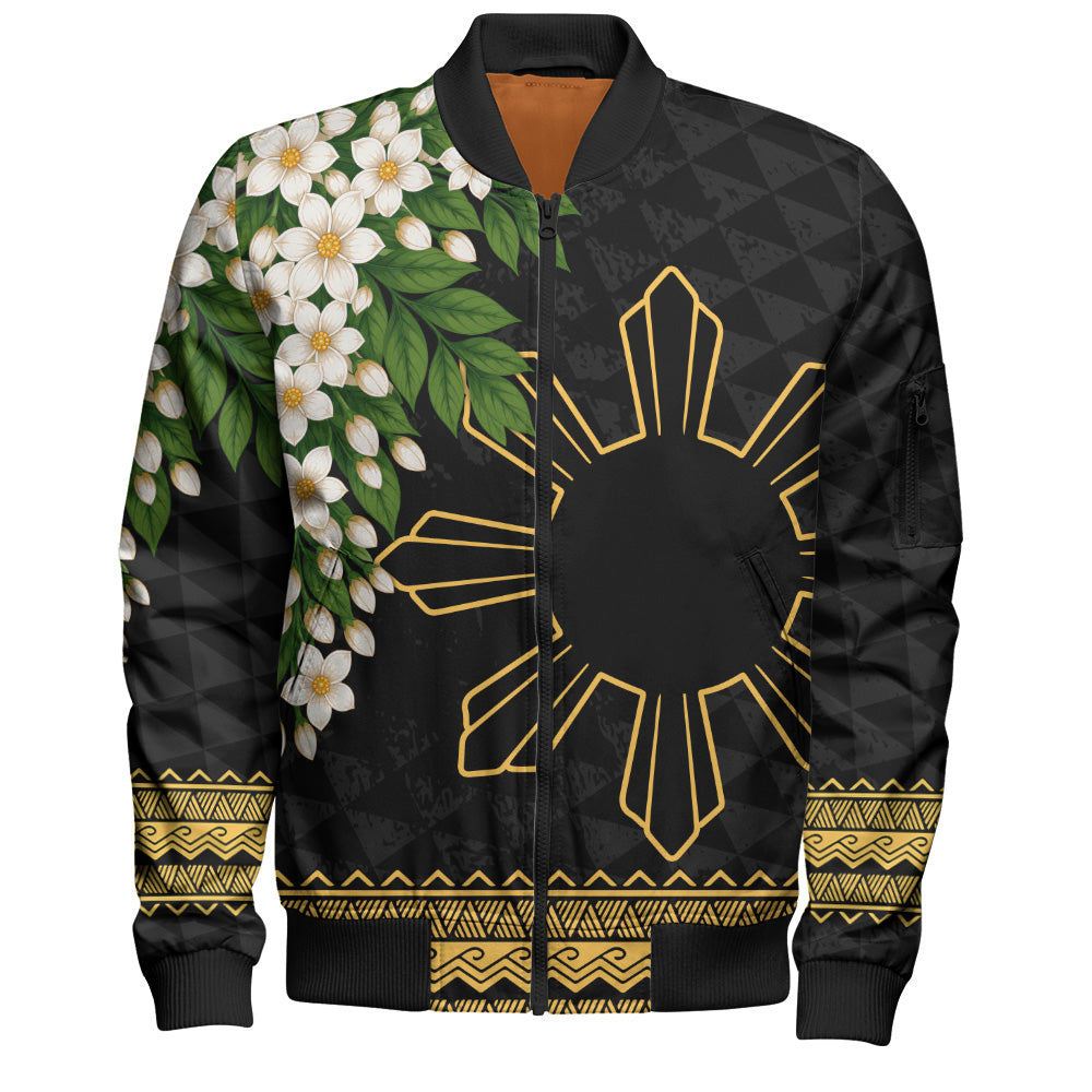 Philippines Filipinos Bomber Jacket Sampaguita Sunshine Bloom Style