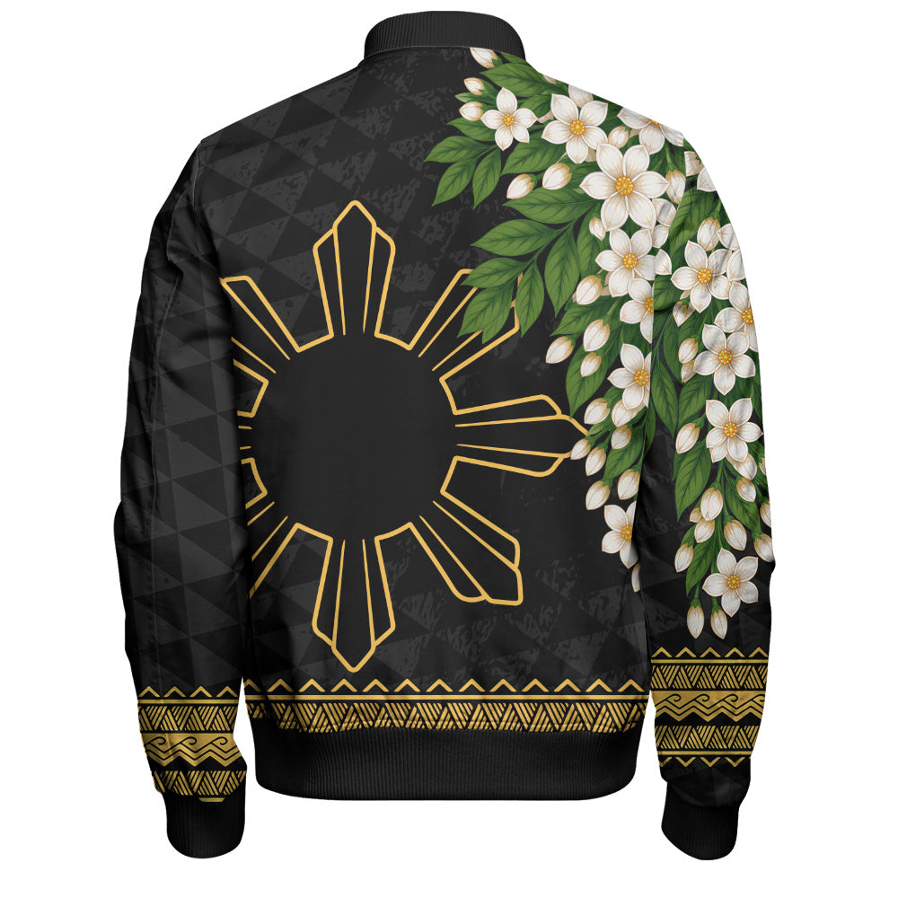Philippines Filipinos Bomber Jacket Sampaguita Sunshine Bloom Style