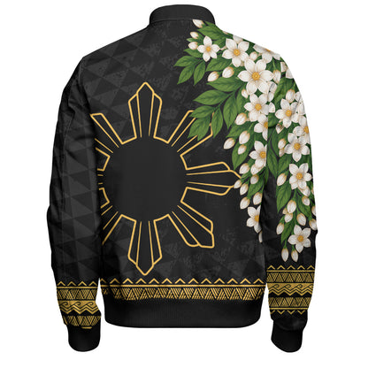 Philippines Filipinos Bomber Jacket Sampaguita Sunshine Bloom Style
