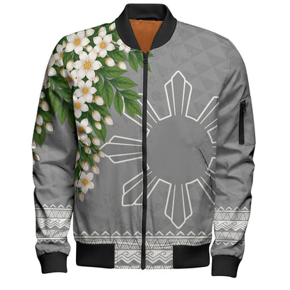 Philippines Filipinos Bomber Jacket Sampaguita Sunshine Bloom Style
