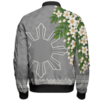 Philippines Filipinos Bomber Jacket Sampaguita Sunshine Bloom Style