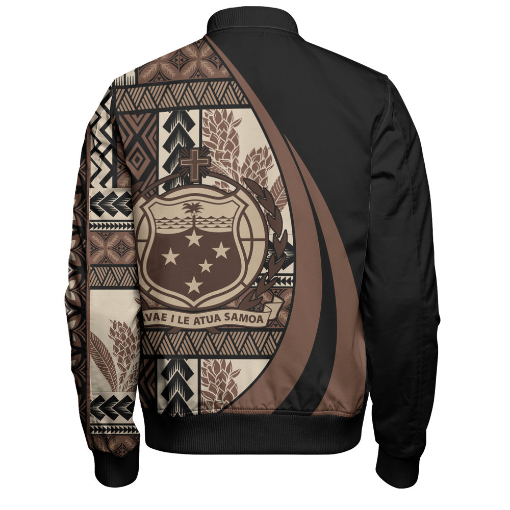 Samoa Bomber Jacket Faavae i le Atua Siapo Tribal Heritage