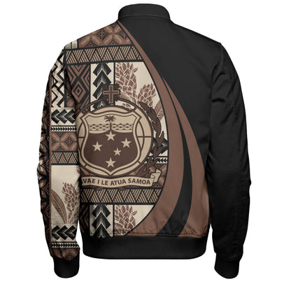 Samoa Bomber Jacket Faavae i le Atua Siapo Tribal Heritage