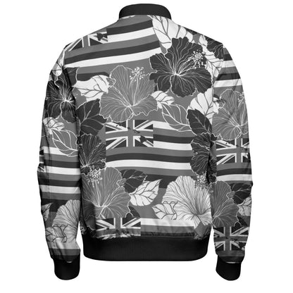 Hawaii Bomber Jacket Hibiscus Flag Map Island Pride