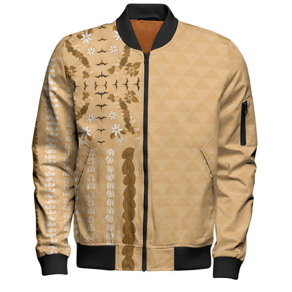 Hawaii Bomber Jacket Lei Flower Island Elegance