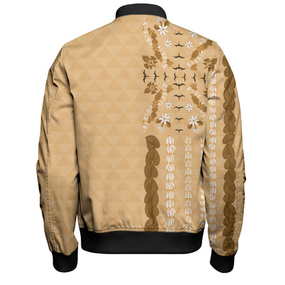 Hawaii Bomber Jacket Lei Flower Island Elegance