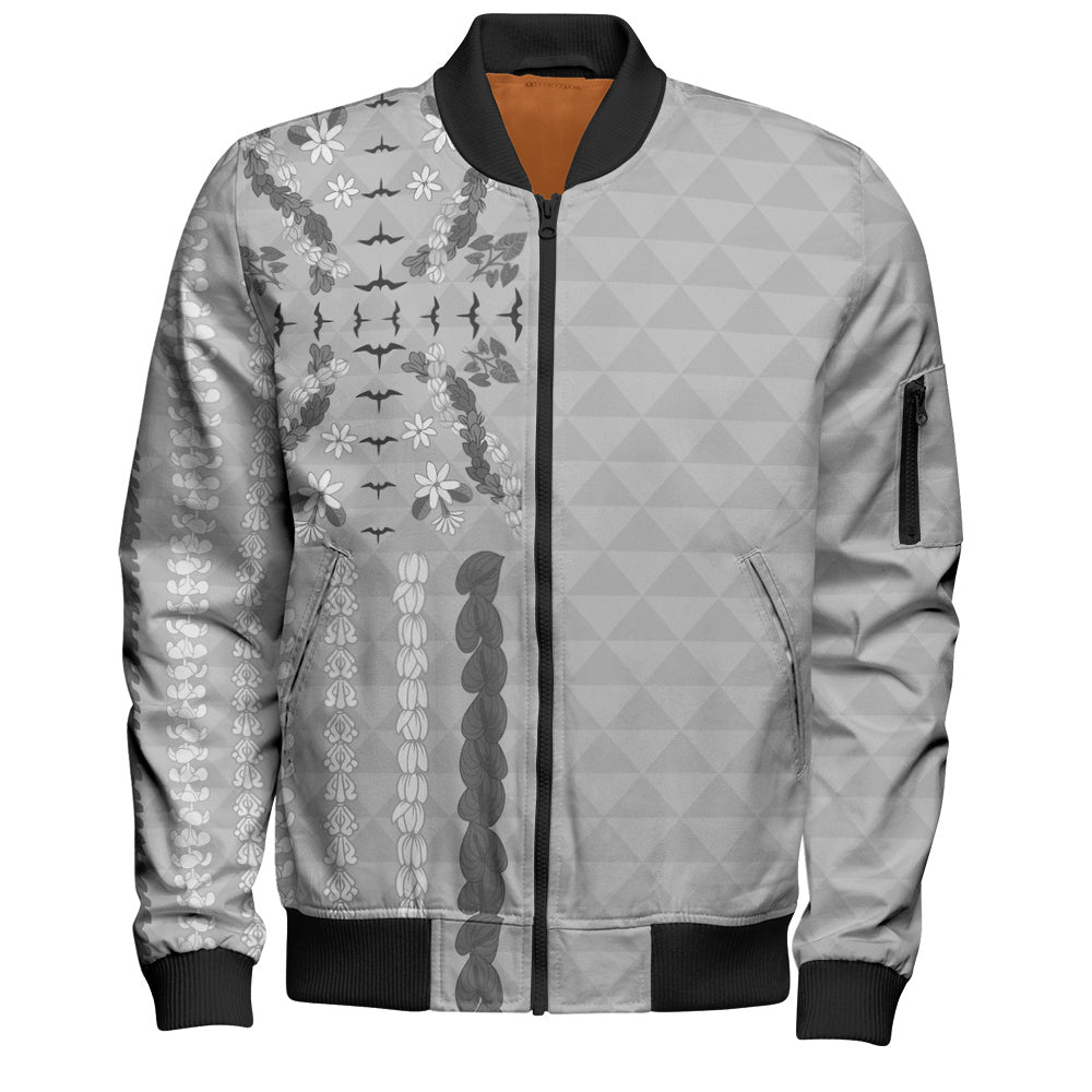 Hawaii Bomber Jacket Lei Flower Island Elegance
