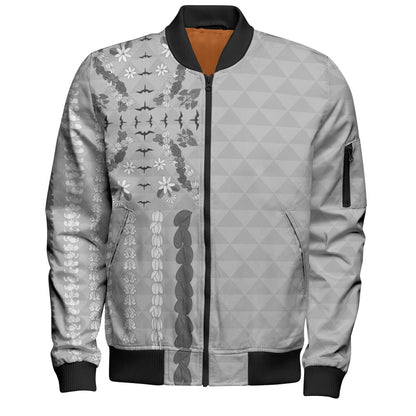 Hawaii Bomber Jacket Lei Flower Island Elegance