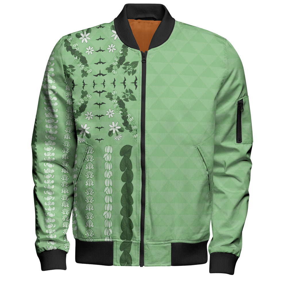 Hawaii Bomber Jacket Lei Flower Island Elegance