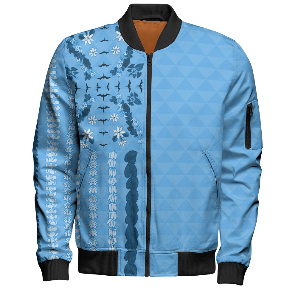 Hawaii Bomber Jacket Lei Flower Island Elegance