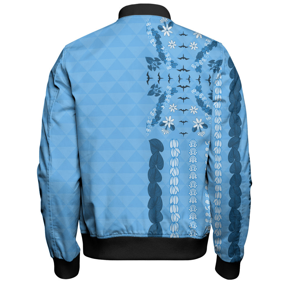 Hawaii Bomber Jacket Lei Flower Island Elegance