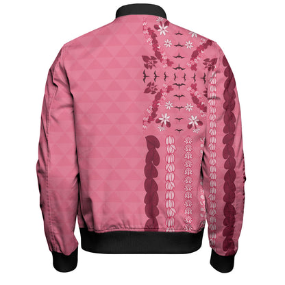 Hawaii Bomber Jacket Lei Flower Island Elegance