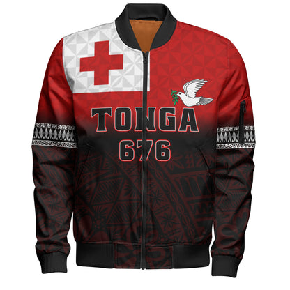 Tonga Bomber Jacket Kingdom Crest 676 Island Pride