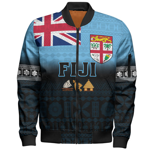 Fiji Bomber Jacket 679 Island Crest Tribal Pride