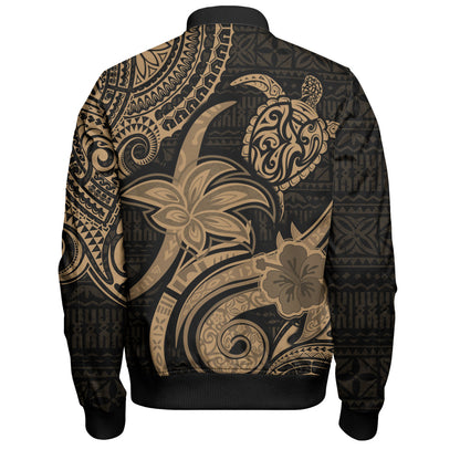 Hawaii Bomber Jacket Honu Turtle Hibiscus Tribal Legacy