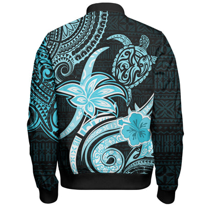 Hawaii Bomber Jacket Honu Turtle Hibiscus Tribal Legacy