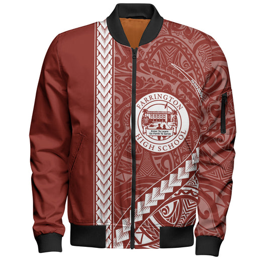 Farrington High School Bomber Jacket Tribal Polynesian Pride Style