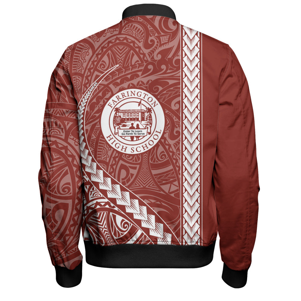 Farrington High School Bomber Jacket Tribal Polynesian Pride Style