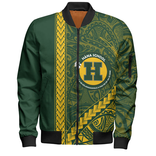 Hana High and Elementary School Bomber Jacket Tribal Polynesian Pride Style