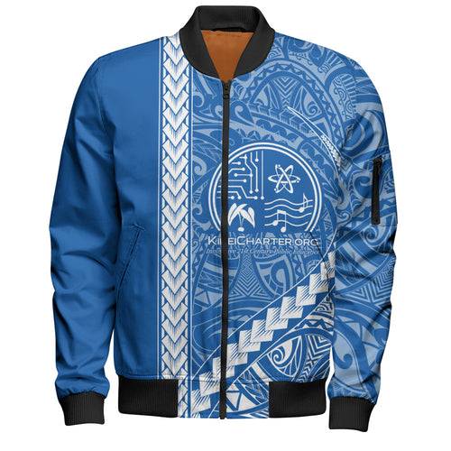 Kihei Charter School Bomber Jacket Tribal Polynesian Pride Style