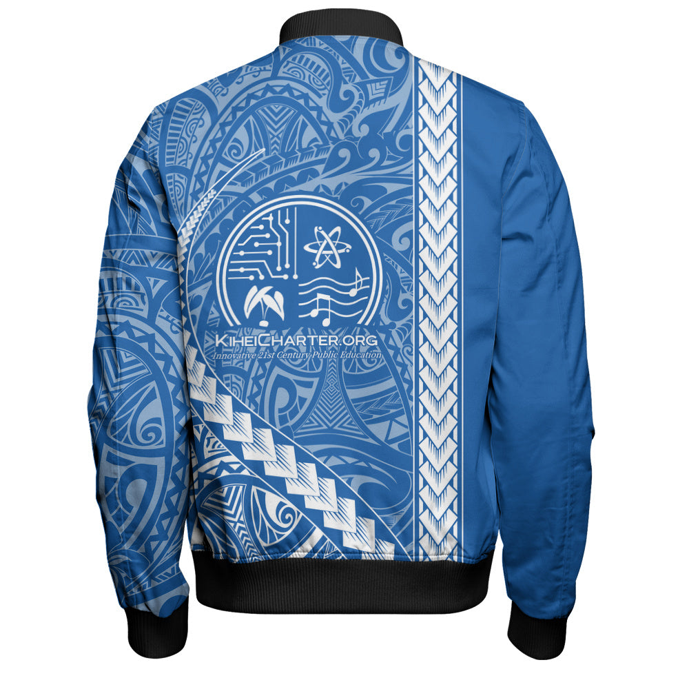 Kihei Charter School Bomber Jacket Tribal Polynesian Pride Style