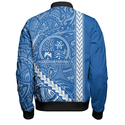 Kihei Charter School Bomber Jacket Tribal Polynesian Pride Style