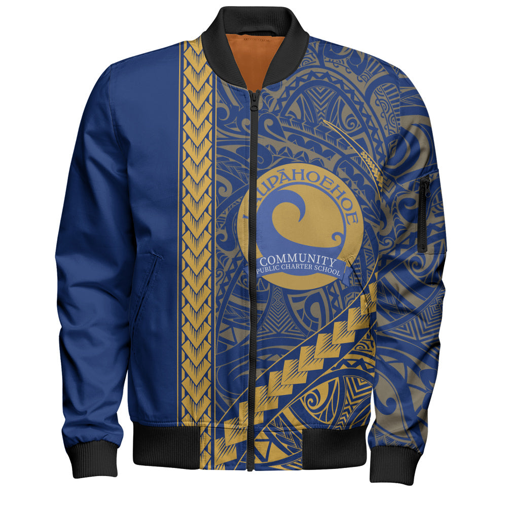 Laupāhoehoe Community Public Charter School Bomber Jacket Tribal Polynesian Pride Style