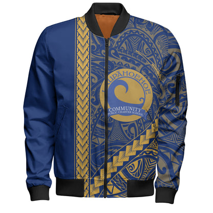 Laupāhoehoe Community Public Charter School Bomber Jacket Tribal Polynesian Pride Style