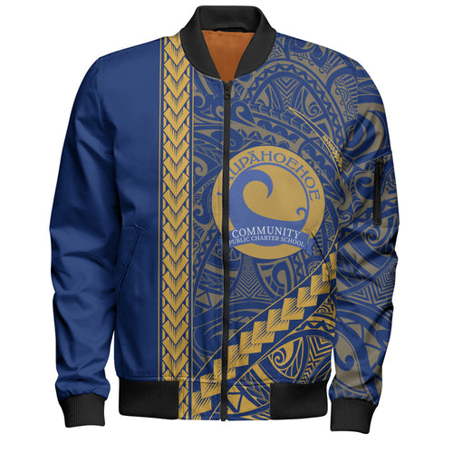 Laupāhoehoe Community Public Charter School Bomber Jacket Tribal Polynesian Pride Style