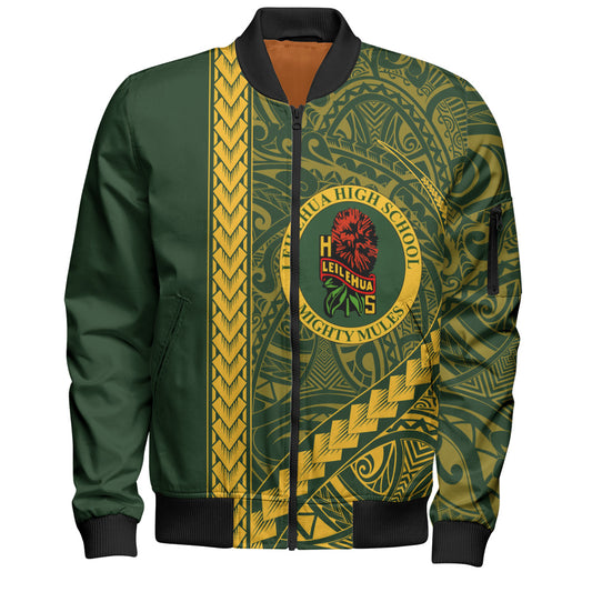 Leilehua High School Bomber Jacket Tribal Polynesian Pride Style