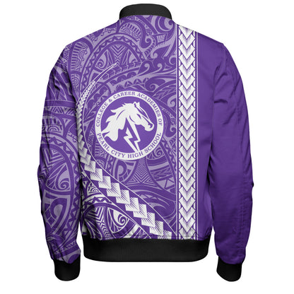 Pearl City High School (Hawaii) Bomber Jacket Tribal Polynesian Pride Style