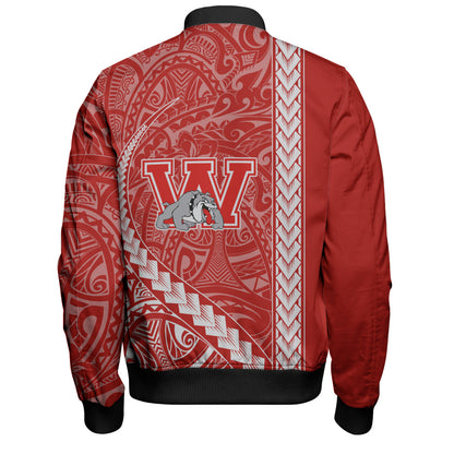Waialua High and Intermediate School Bomber Jacket Tribal Polynesian Pride Style