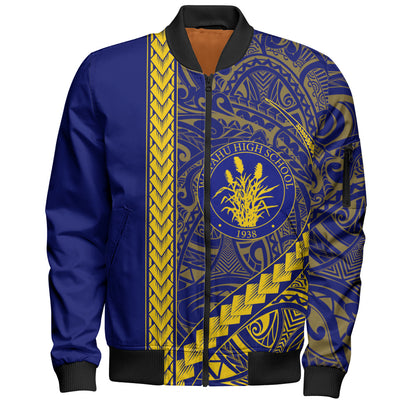 Waipahu High School Bomber Jacket Tribal Polynesian Pride Style
